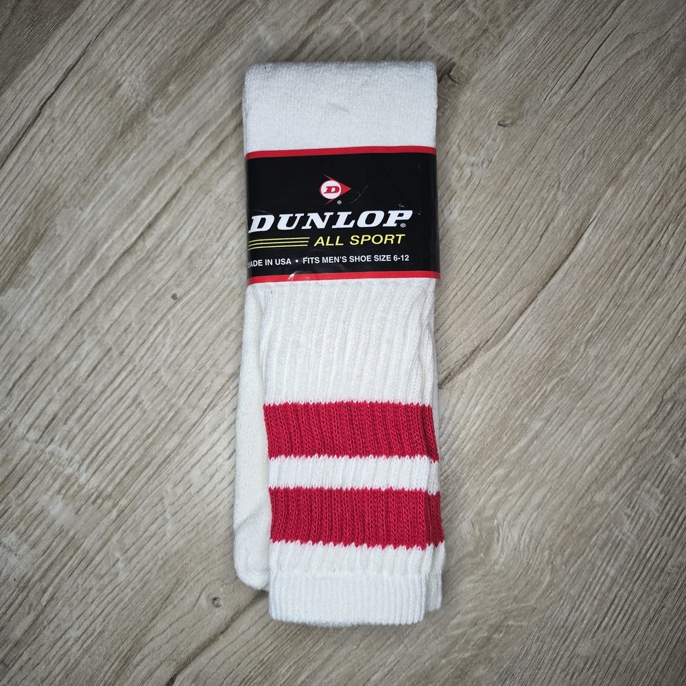 All Sport White and Red Men's Socks